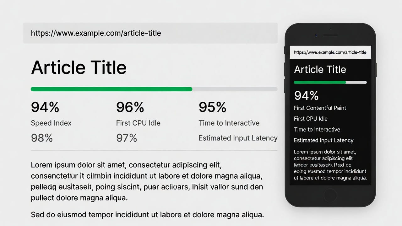 Artículo carga rápido responsive dispositivos